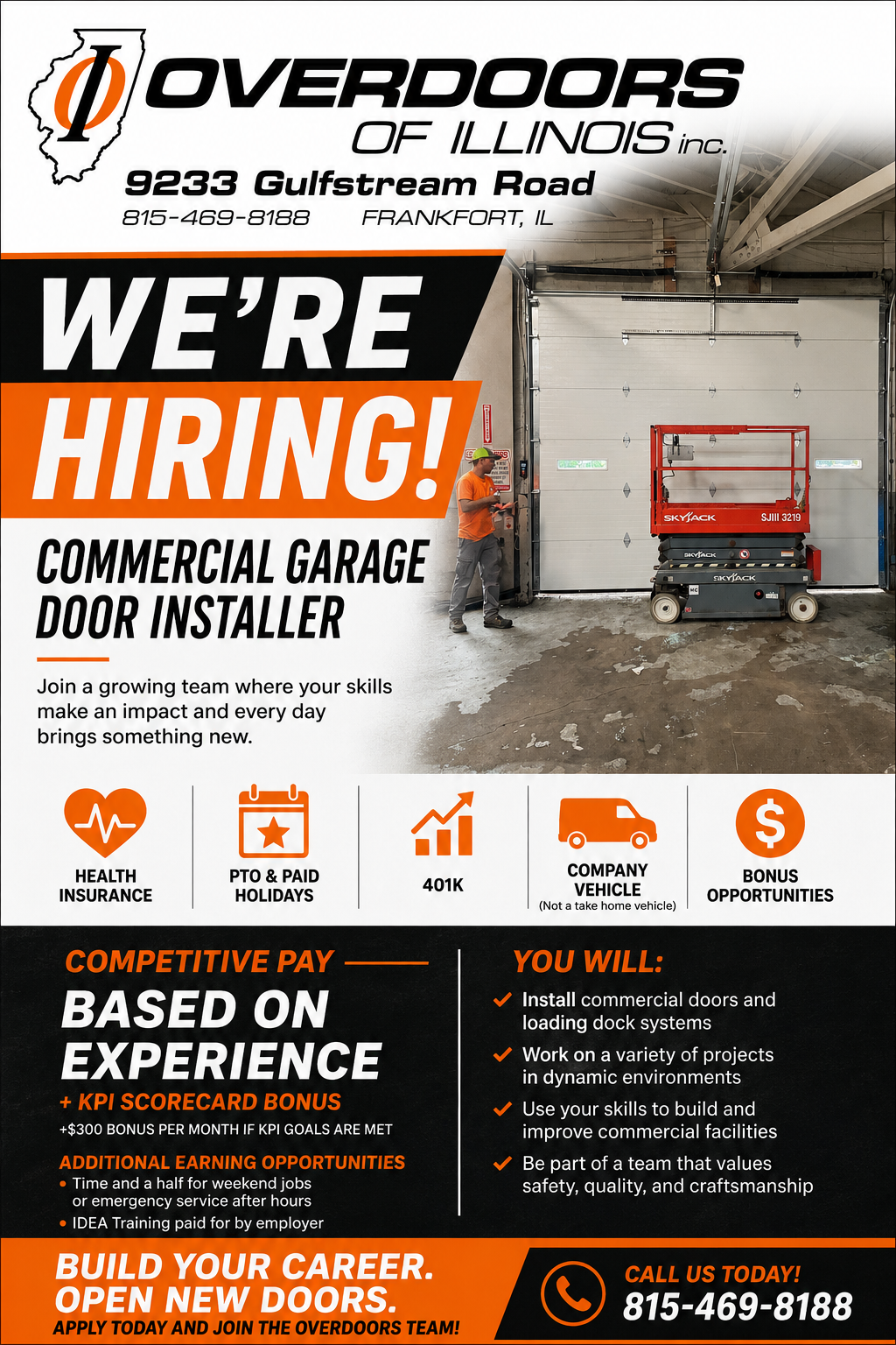 Commercial Garage Door Install Technician
