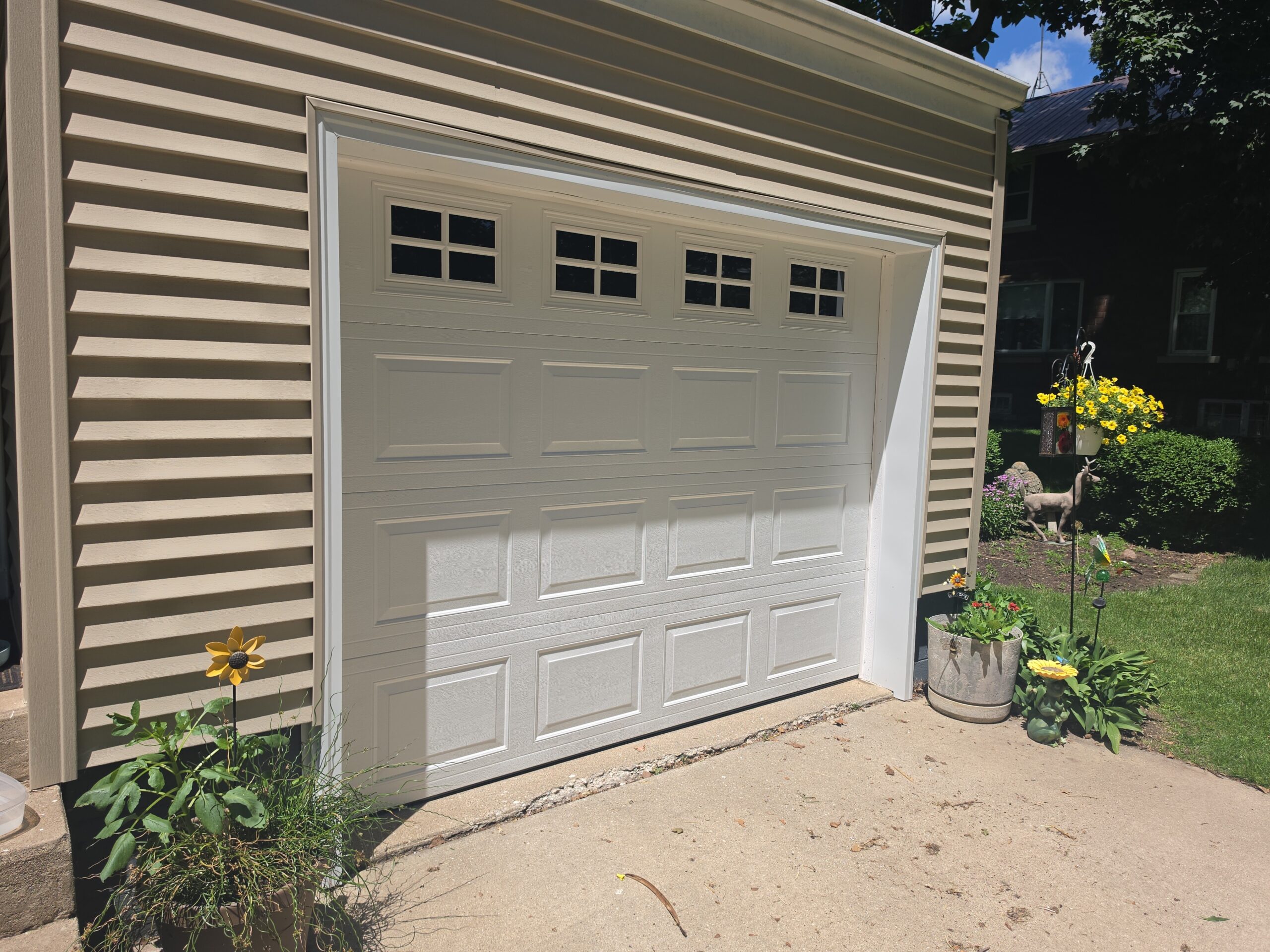 Residential New Door Install (New Door) 2500 9x7 Raised Short Panel White Standard Windows Colonial Inserts Collin Yenerich