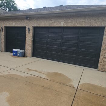 Residential New Door Install (New Door) 9 Haas 770 Series 16x8 Carbon Black Raised Ranch Panel No Windows Collin Yenerich