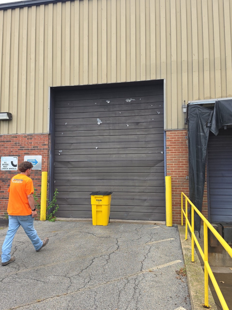 Commercial Door Haas Door Brown Before